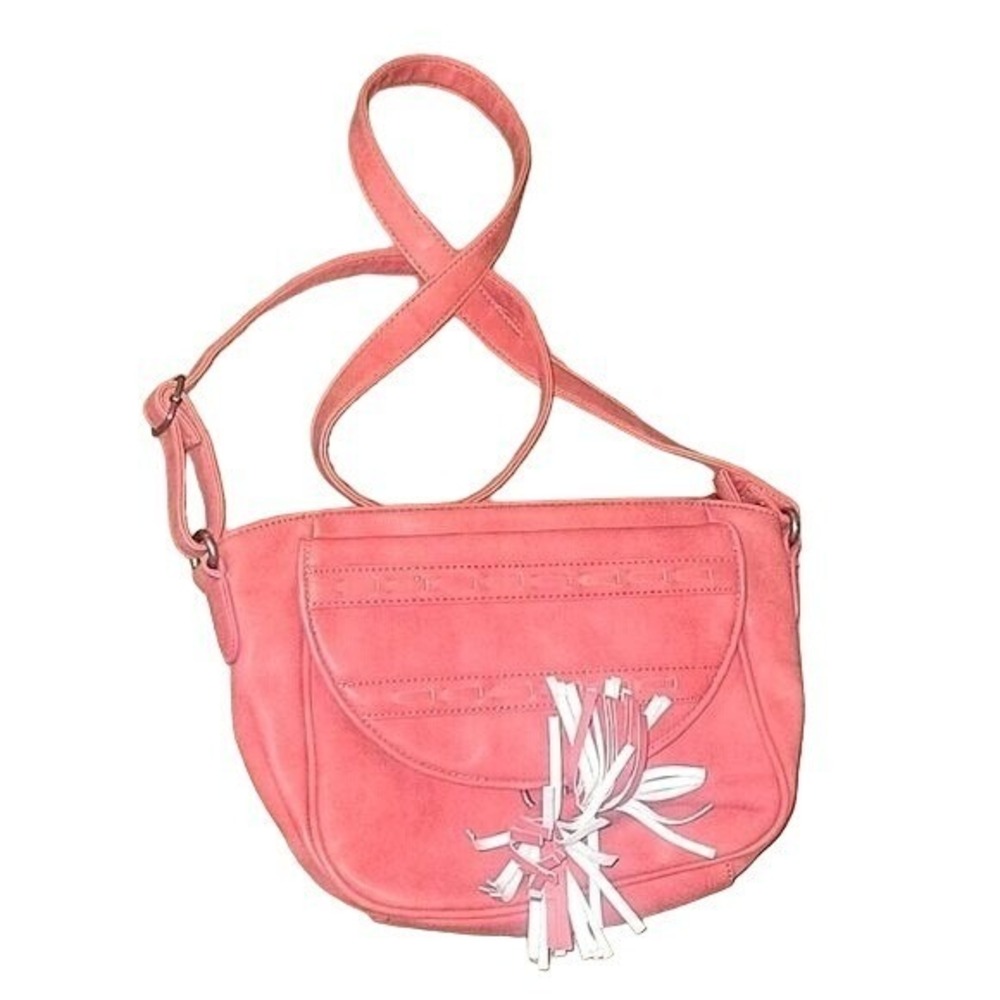 NATURALIZER Crossbody Bag Tassel Accent Flap Closure‎ Purse Designer Luxury